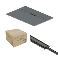 Abacus Elements Linear Uno Wet Room Kit 1600 x 900 x 30mm Offset Drain -Matt Anthracite