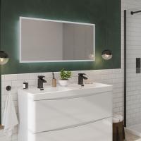 Scudo Aurora Back-lit LED Bathroom Mirror with Shaver Socket - 500 x 700mm