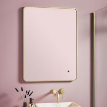 Scudo Alfie LED Mirror Brass 600 x 800mm