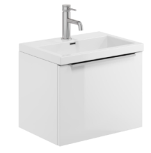 Scudo Muro 500 Gloss White Wall Hung Vanity inc Basin