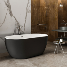 Charlotte Edwards Mayfair Matt Black 1800 x 860 Modern Freestanding Bath