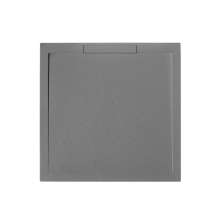 Giorgio Lux Grey Slate Effect Shower Tray - 900 x 900 - Concealed Waste