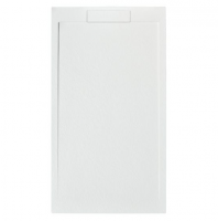 Giorgio Lux White Slate Effect Shower Tray - 2000 x 800 - Concealed Waste