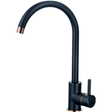 Merthyr Black & Rose Gold Single Lever Kitchen Mixer Tap