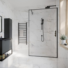 Minos Framed Matt Black 10mm Shower Screen