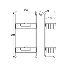 Forest 3-Tier Corner Shower Caddy - Chrome