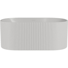 Nuie Fluted 1450mm Double Ended Freestanding Bath