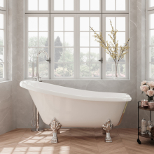 Nuie Chronos 1500mm Roll Top Freestanding Slipper Bath