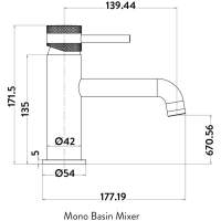 Watervale Mono Basin Mixer With Click Clack
