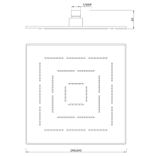 Jaquar Maze 200mm Brass Matt Square Over Head Shower 