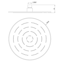 Jaquar Maze 240MM Brass Matt Round Over Head Shower