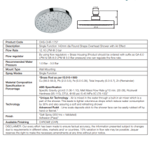 Jaquar Dual Function Maze Rain And Cascade Waterfall Shower Head In Chrome 