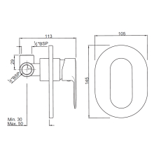 Jaquar Opal Prime Matt Brass Manual Single Outlet Mixer