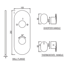 Jaquar Laguna Aquamax 2 Black Matt Outlet Thermostatic Shower Mixer Complete Set