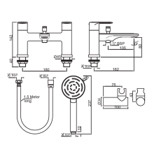 Jaquar Queens Prime Aquamax 2 Outlet Antique Copper Thermostatic Shower Mixer 