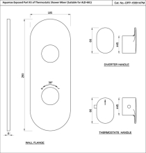 Jaquar Ornamix Black Matt 3 Outlet Thermostatic Shower Mixer Complete Set 