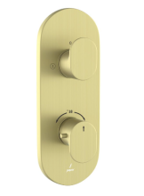 Jaquar Opal Prime Matt Brass Concealed 2 Outlet Shower Valve 