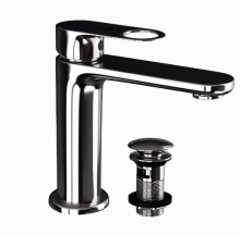 Jaquar Ornamix Black Chrome Mono Basin Mixer With Click Clack Waste 