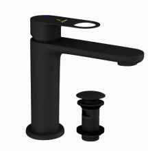 Jaquar Ornamix Matt Black Basin Mixer With Click Clack waste  