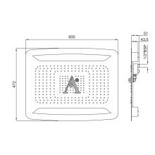 Artize Chrome 400 x 400MM Overhead Shower by Jaquar 