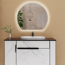 Olive Semi-Circle LED Mirror