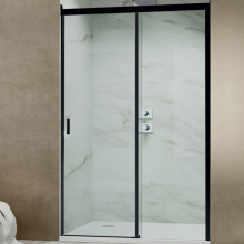 Jaquar Optima 1000mm Black Recessed Sliding Shower Door Enclosure