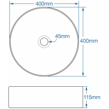 Synergy Bleu 470mm Cusp Countertop Basin