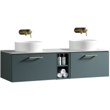 Piatta Smoked Sage 1400mm Wall Hung Vanity Unit