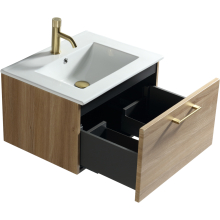 Piatta Soft Coffee 800mm Wall Hung Vanity Unit