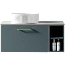 Piatta Smoked Sage 800mm Wall Hung Vanity Unit