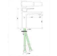 Idegem Basin Mixer with Click-Clack Waste