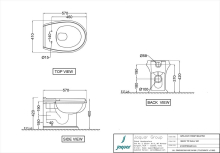 Queens Prime Rimless Wall Hung Pan and Soft Close Seat by Jaquar