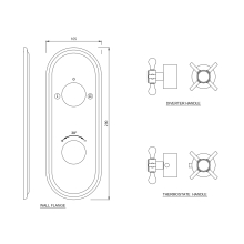 Jaquar Laguna Aquamax Concealed Shower Valve Thermostatic 2 Outlet Black Chrome 