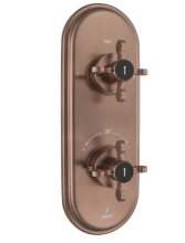 Jaquar Queens Prime Aquamax Concealed Shower Valve 2 Outlet Antique Copper 