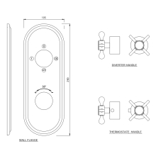 Jaquar Laguna Aquamax 3 Outlet Chrome Thermostatic Shower Mixer Complete Set 