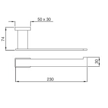 VitrA Q Line Towel Rail