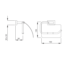 Artize Quadra Chrome Toilet Brush And Holder  