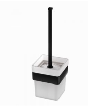 Artize Quadra Black Matt Toilet Brush And Holder 