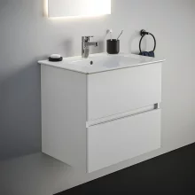 Ideal Standard Eurovit+ 600mm Gloss White 2 Drawer Wall Hung Unit and Basin