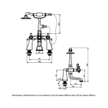 Nuie Series 2 Bath Shower Mixer Tap - Chrome