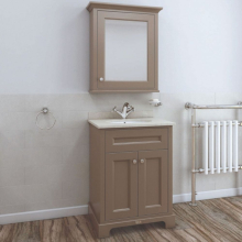 Bayswater 600mm 2-Door Traditional Basin Cabinet - Pointing White