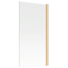 Single Brushed Brass 1400mm Square Bath Screen