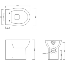 Scudo Pronto Back To Wall Toilet Pan & Seat