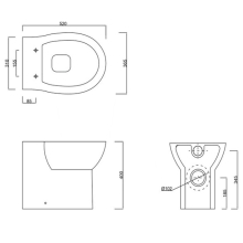 Scudo Pronto Back To Wall Toilet Pan & Seat