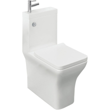 Arley 2 in 1 Square Toilet and Basin with Chrome Tap