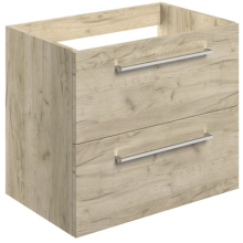 Vouille 590mm Oak Wall Hung 2 Drawer Vanity Unit (No Top)