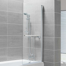 Synergy Ralus 6 Square Chrome Bath Shower Screen