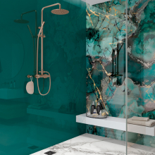 Wetwall Alloy Seafoam Green Shower Panel