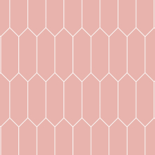 SplashBax Acrylic Shower Panel Elongated Hexagon Blossom Pink