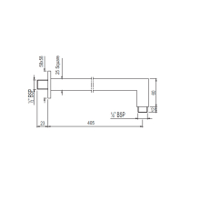 Jaquar Chrome Square Wall Outlet